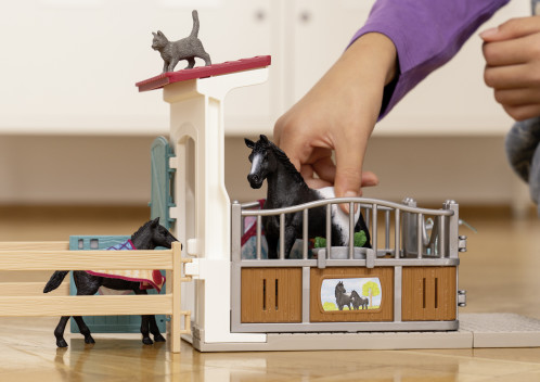 Schleich Club hippique 42611 Box avec jument et poulain 792864-07