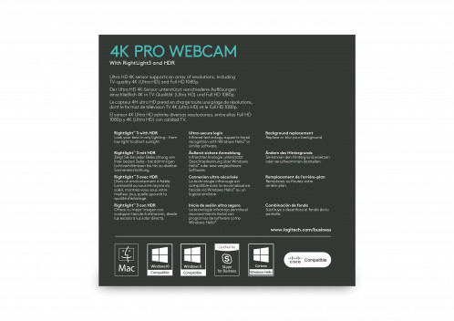 Logitech BRIO 4K Ultra HD Webcam 346278-013