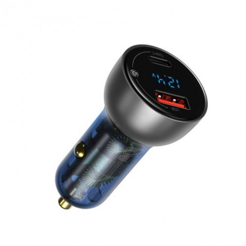 Baseus Car Charger Particular Digital Display C+U, PD 3.0 QC 4.0+, SCP, PPS, 5A, 65W Silver (CCKX-C0A) DA1175392-09