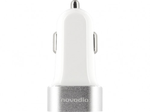 Novodio Dual Car Fast Charger Silver Chargeur voiture iPhone USB 2 X 2,4A AMPNVO0345-04