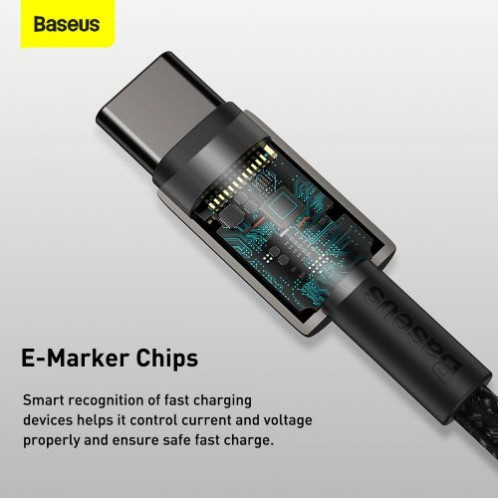 Baseus Type-C Type-C cable Tungsten Gold Fast charging and data 100W (20V/5A) 1m Black (CATWJ-01) DA357601-013