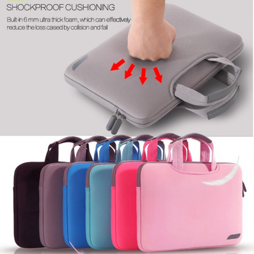 Sac à main portatif portatif portable à 15,4 pouces pour MacBook Air / Pro, Lenovo et autres ordinateurs portables, taille: 38x27,5x3,5 cm (rose) SS513F-06