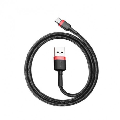 Baseus Type-C Cafule Cable 3A 0.5m Red + Black (CATKLF-A91) DA170599-010