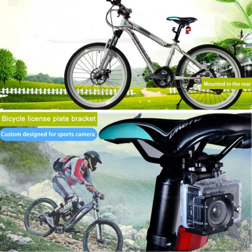 PULUZ Outdoor Photography Nécessaire d'alliage d'aluminium Siège de vélo Support de caméra de coussin pour GoPro & Xiaomi Xiaoyi YI Appareil d'action sport (Rouge) SP181R1-07