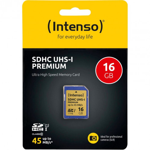 Intenso SDHC Carte 16GB Class 10 UHS-I Premium 478249-02