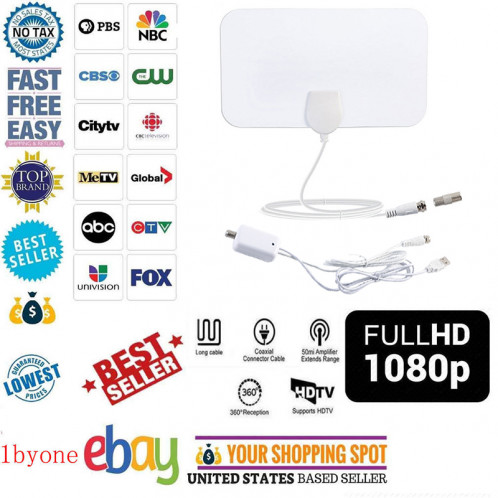 Antenne numérique HDTV d'intérieur d'antenne de 1080P HD Digital Digital 4K  avec antenne 4K de 100 milles avec amplificateur