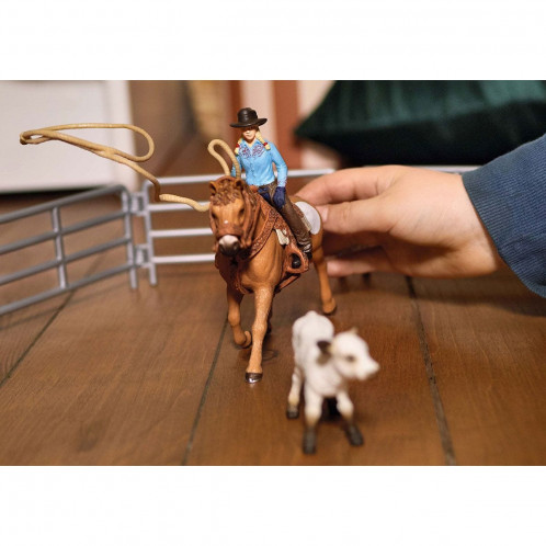 Schleich Vie à la ferme 42577 Equipe de cowboys et leur lasso 715269-015