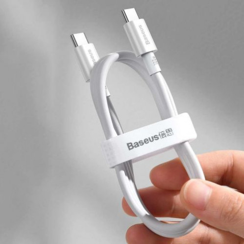 Baseus Type-C Type-C Superior cable Quick Charge / Power Delivery / FCP 100W 5A 20V 2m white (CATYS-C02) DA370770-020