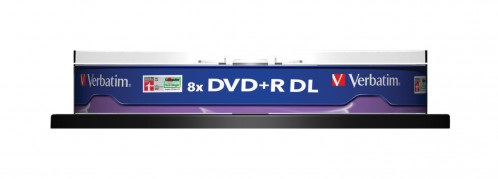 1x10 Verbatim DVD+R Double Layer 8x Speed, 8,5GB mat argent 244685-04