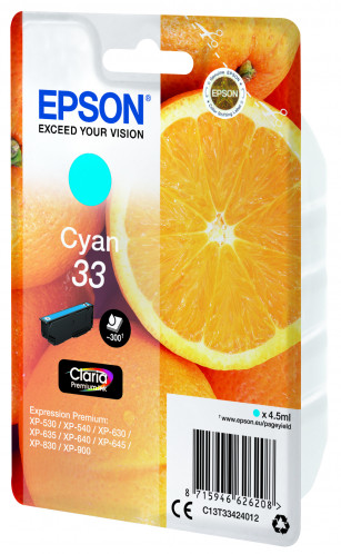Epson cyan Claria Premium 33 T 3342 268130-05
