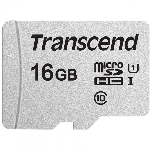 Transcend microSDHC 300S-A 16GB Class 10 UHS-I U1 avec adapt. 495238-02