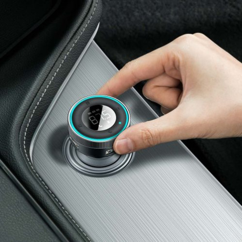 Baseus Car Charger Bluetooth FM Transmitter Enjoy Car with LED display Wireless U+U+3,5mm audio+TF MP3 Charger BT 5.0, 3.4A Black (CCLH-01) DA980938-019