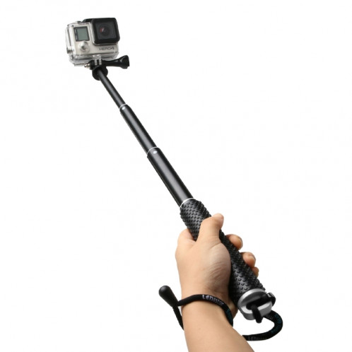 Monopied à poteau extensible à main avec vis pour GoPro HERO4 / 3 + / 3/2, Longueur max.: 49cm (Argent) SM268S0-08