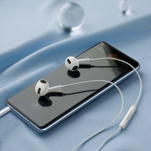 Baseus Earphone Encok H17 in-ear wired earphone with 3.5mm jack wired headphones White (NGCR020002) DA299923-016