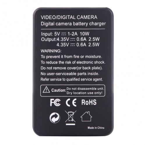 GoPro HERO5 AHDBT-501 Écran LCD Double chargeur de piles, affiche Capacité de charge SG01851-06