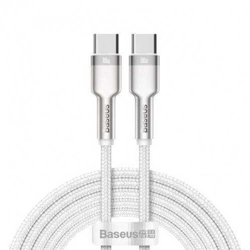 Baseus Type-C Type-C cable Cafule Series Metal Fast charge/data 100W (20V/5A) 2m White (CATJK-D02) DA436180-012