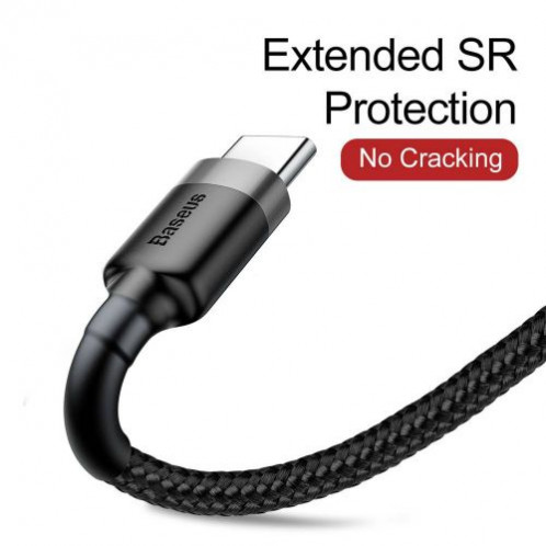 Baseus Type-C Cafule cable 2A, 3m Gray/Black (CATKLF-UG1) DA338609-016