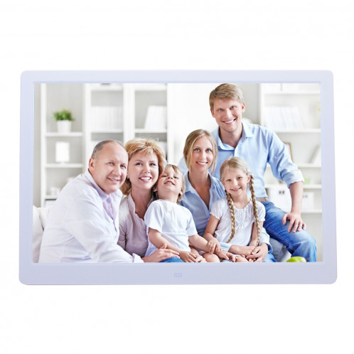 Cadre photo numérique 15 pouces avec télécommande Support Carte SD / MMC / MS et USB, blanc (1331W) (blanc) SC01214-06