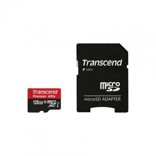 Transcend microSDXC 128GB Class 10 UHS-I 400x + adapt. SD 103392-03