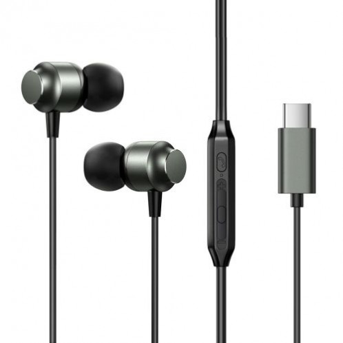Joyroom Earphone Wired In-Ear Headphones with Remote and Microphone, Type-C USB, Gray EU (JR-EC06) DO296778-01