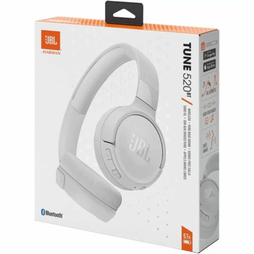 JBL Tune 520BT Bluetooth Wireless On-Ear Headphones White EU DB2950565-05