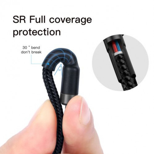 Baseus Type-C Type-C cable Cafule PD2.0 60W Flash charge (20V 3A) 1m Gray/Black (CATKLF-GG1) DA233462-015