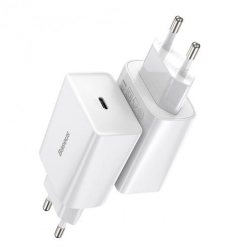 Baseus Travel Charger Speed Mini 1C Quick Charger 20W EU White (CCFS-SN02) DA582616-015