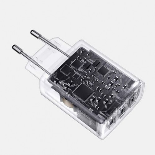 Baseus Travel Charger Compact wall Charger U+U+U, 17W EU black (CCXJ020101) DA529794-018