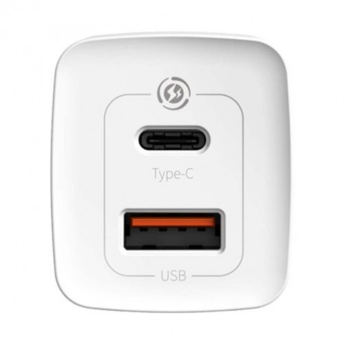 Baseus Travel Charger GaN2 Lite Quick Charger C+U QC 3.0 PD 3.0 65W EU White (CCGAN2L-B02) DA1866900-012