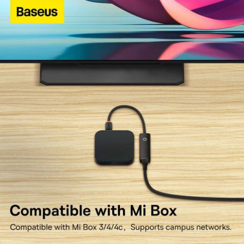 Baseus Network Adapter Lite Series Ethernet Adapter USB-A to RJ45 LAN Port (100Mbps) Black (WKQX000001) DA612457-017