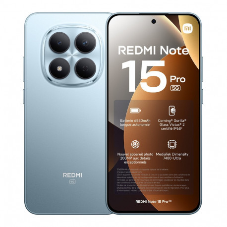 Xiaomi Redmi Note 15 Pro 5G (6.83'' 512 Go, 8 Go RAM) Bleu XRN15P5G-8/512_BLU-01