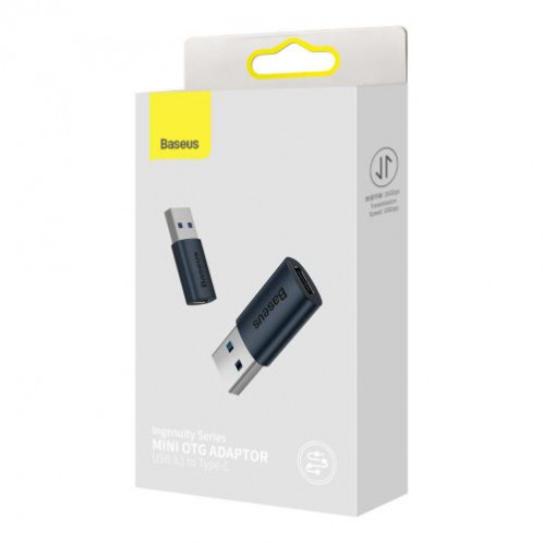 Baseus Converter Ingenuity Series Mini OTG Adaptor USB-A 3.1 Male to Type-C Female Blue (ZJJQ000103) DA302743-016