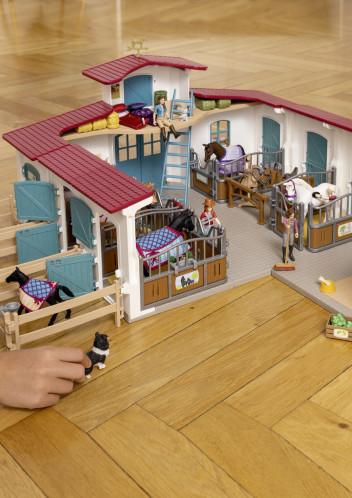 Schleich Club hippique 42611 Box avec jument et poulain 792864-07