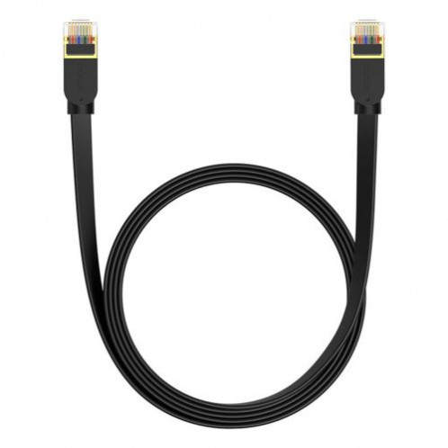 Baseus Network Cable High Speed (CAT7) of RJ45 (flat cable) 10 Gbps, 2m, Black (B00133207111-02) DA18616-04