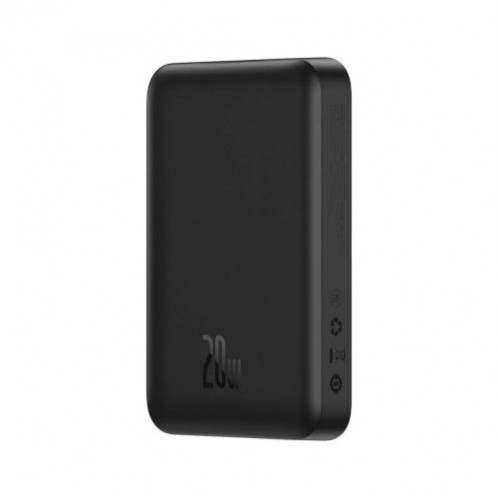 Baseus Power Bank Magnetic Mini Wireless Fast charging (With Xiaobai Type-C to Type-C 60W(20V/3A) 0.5m) MagSafe 15W / PD 20W, 10000 mAh, Black (PPCX070001) DA2283224-09
