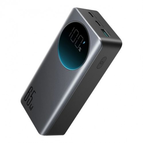 Joyroom Power Bank with Digital Display, C+C+U, PD 65W, 30000 mAh with Type-C to Typle-C cable (1,20m) Black (JR-PBF04) DO3802519-02
