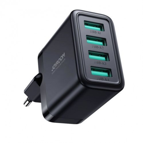 Joyroom Travel Charger U+U+U+U, PD 24W, Black (JR-TCN03) DO53540-02