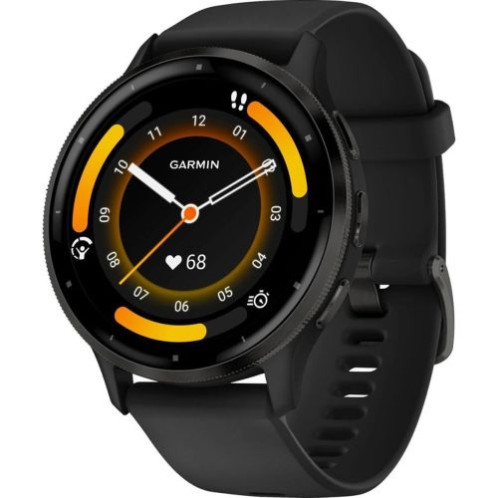 Garmin Venu 3 Smart Watch 45mm, GPS, reinforced polymer Stainless Steel Black EU DA30200184-01