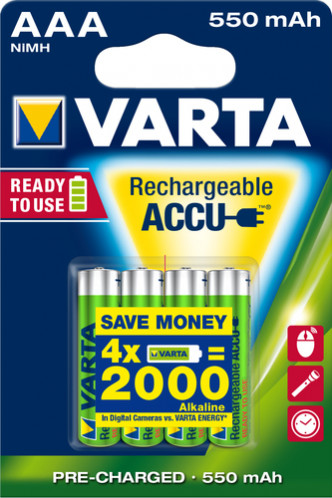 1x4 Varta RECHARGE ACCU Power 550 mAH AAA Micro NiMH 682768-02