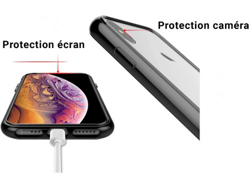 Novodio Coque transparente magnétique pour iPhone X / XS contour noir IPXNVO0050-04