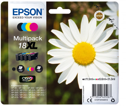 Epson Claria Home XL Multipack T 181 BK/C/M/Y T 1816 267801-03