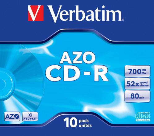 1x10 Verbatim Data Life plus CD-R 80 / 700MB, 52x Speed JC 697079-03