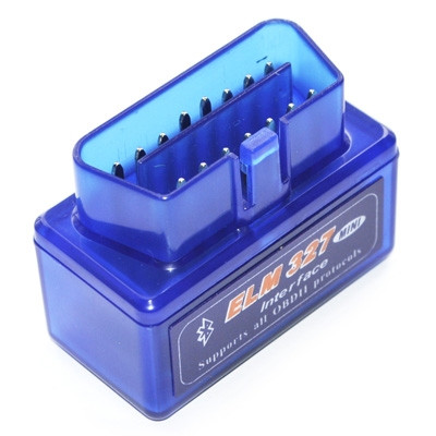 Super Mini ELM327 Bluetooth OBDII V2.1 Outil d'interface de diagnostic de voiture, Support OBDII-ISO 9141-2, ISO 14230-4 (KWP2000), CAN ISO-15765-4 (Bleu) SS9210-05