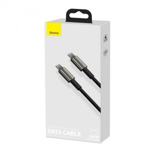 Baseus Type-C Type-C cable Tungsten Gold Fast charging and data 100W (20V/5A) 1m Black (CATWJ-01) DA357601-013