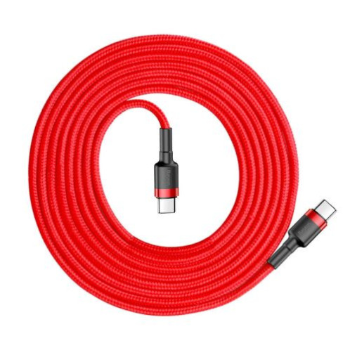 Baseus Type-C Cafule PD 2.0, 60W, flash charging Cable (20V 3A), 2m, Red (CATKLF-H09) DA247335-011