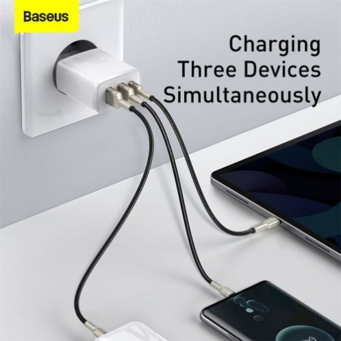 Baseus Travel Charger Compact Quick Charger U+U+C PD3.0, QC 3.0 30W EU White (CCXJ-E02) DA91562-015