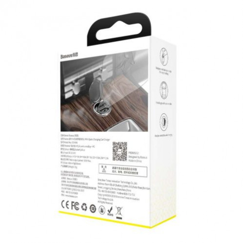 Baseus Car Charger Tiny Star Mini Quick Charge, U+Um 12/24V, 30W Gray (VCHX-A0G) DA603190-021