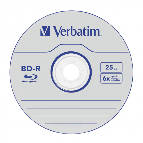 1x50 Verbatim BD-R Blu-Ray 25GB 6x Speed Datalife No-ID boîte 215700-04