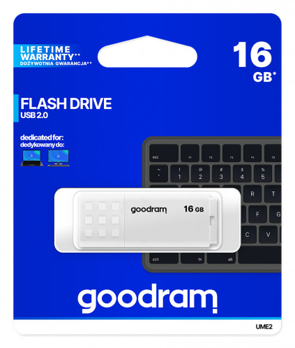 GOODRAM UME2 USB 2.0 16GB blanc 683916-06