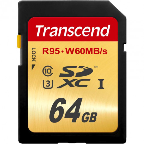 Transcend SDXC 64GB Class 10 UHS-I U3 Ultimate 815843-02